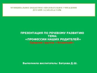 Презентация по теме Профессии наших родителей