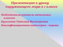 Концепт урока окружающего мира : Почему радуга разноцветная? презентация к уроку по окружающему миру (1 класс)