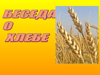 Презентация занятия в подготовительной к школе группе  Беседа о хлебе презентация к занятию по развитию речи (подготовительная группа) по теме