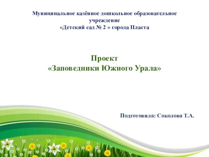 Муниципальное казённое дошкольное образовательное учреждение  «Детский сад