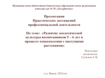 Презентация практических достижений профессиональной деятельности презентация к уроку по окружающему миру (старшая группа)