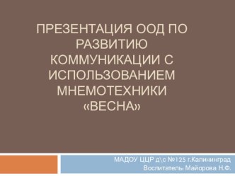 Весна презентация к уроку по развитию речи (средняя группа)