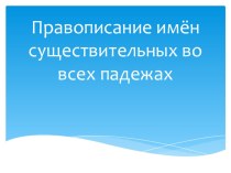 презентация русский язык имя существительное презентация к уроку по русскому языку (4 класс)
