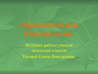 Образовательная Кинесиология. методическая разработка по теме