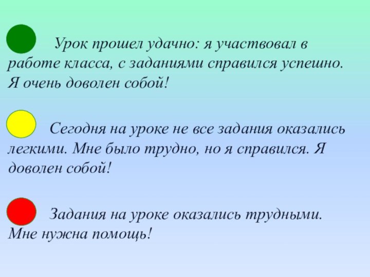 Урок прошел удачно: я участвовал в