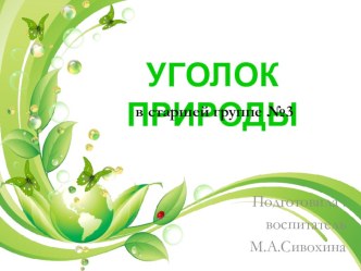 Наш уголок природы. презентация к уроку (средняя группа)