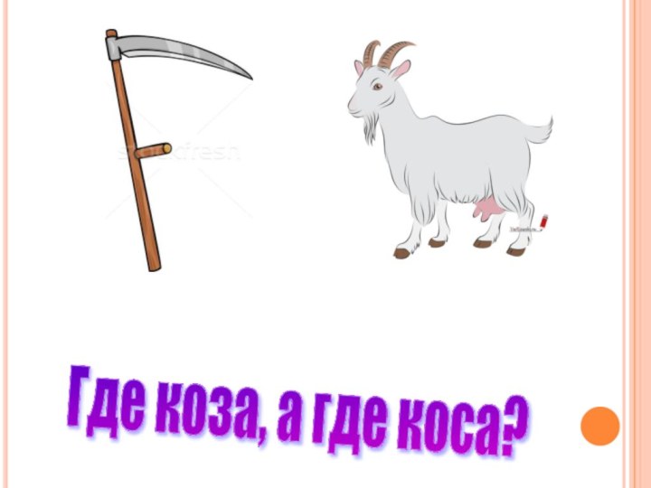 Где коза, а где коса?