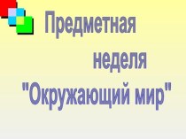 Альбом-отчёт.Предметная неделя по окружающему миру Презентация. презентация по теме