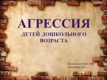 Презентация Агрессия Детей дошкольного возраста презентация к уроку (старшая группа)