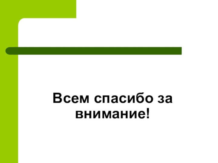 Всем спасибо за внимание!