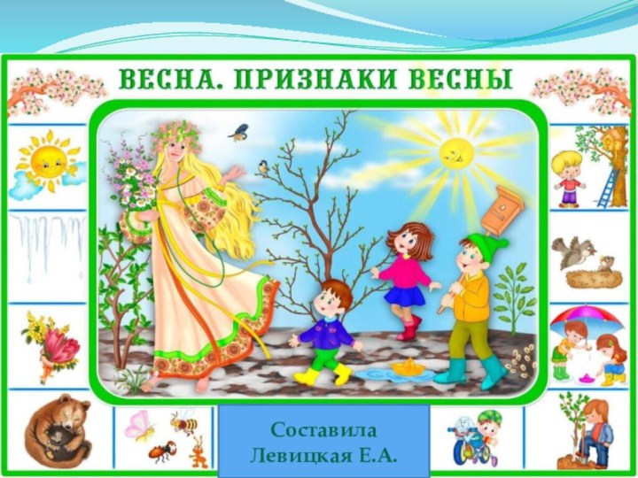 Весна . Приметы весны. Составила Левицкая Е.А.СоставилаЛевицкая Е.А.