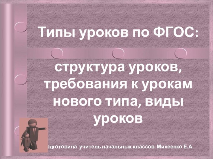 Типы уроков по ФГОС:   структура уроков, требования к