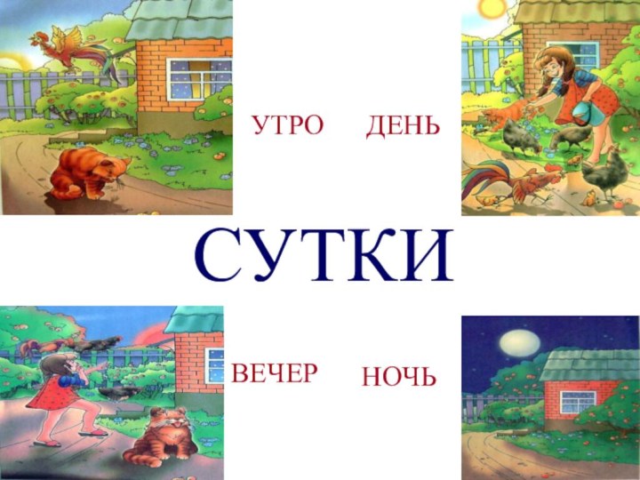 СУТКИУТРОДЕНЬВЕЧЕРНОЧЬ