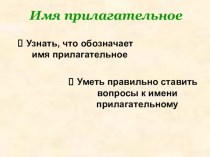 Имя прилагательное презентация к уроку по русскому языку (2 класс)