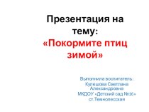 Покормите птиц зимой презентация к уроку (средняя группа)