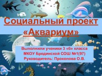 Социальный проект Аквариум презентация к уроку (3 класс)