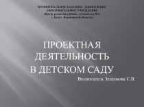 Презентация Проектная деятельность в ДОУ презентация к уроку ( группа)