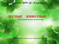 Презентация к занятию Лесные животные презентация к занятию по развитию речи (средняя группа)