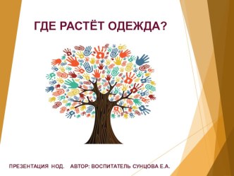 ПРЕЗЕНТАЦИЯ ГДЕ РАСТЁТ ОДЕЖДА презентация к уроку по окружающему миру (подготовительная группа) по теме