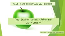 портфолио группы ЯБЛОЧКО2017-2018гг презентация к уроку (средняя группа)