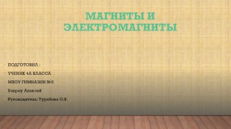 проектно-исследовательская работа  Магниты и электромагниты проект (4 класс)