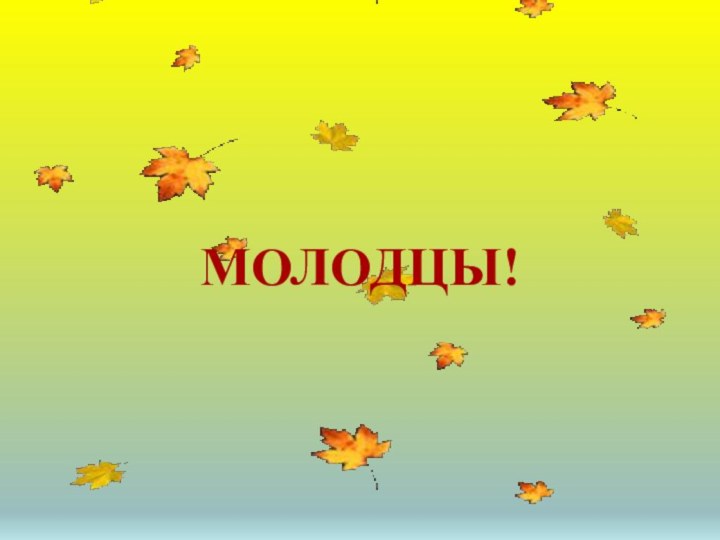 МОЛОДЦЫ!