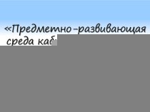 ПК 4.2 Предметно-развивающая среда учебного кабинета методическая разработка по теме