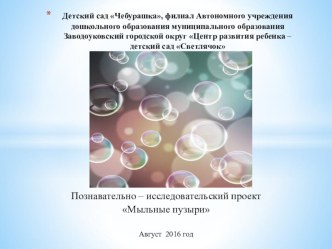 Мыльные пузыри презентация к уроку (старшая группа)