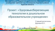 Презентация проекта Здоровьесберегающие технологии в дошкольном образовательном учреждении презентация