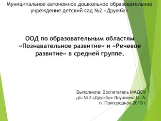 Презентация занятия в средней группе ДОУ план-конспект занятия по развитию речи (средняя группа)