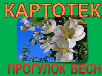 Картотека Прогулка весной картотека (подготовительная группа) по теме