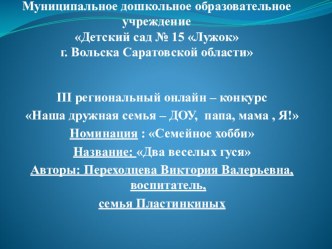 два весёлых гуся презентация к занятию по конструированию, ручному труду (подготовительная группа)