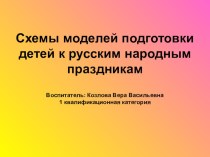 Презентация  Схемы моделей по подготовке детей к русским народным праздникам презентация по теме