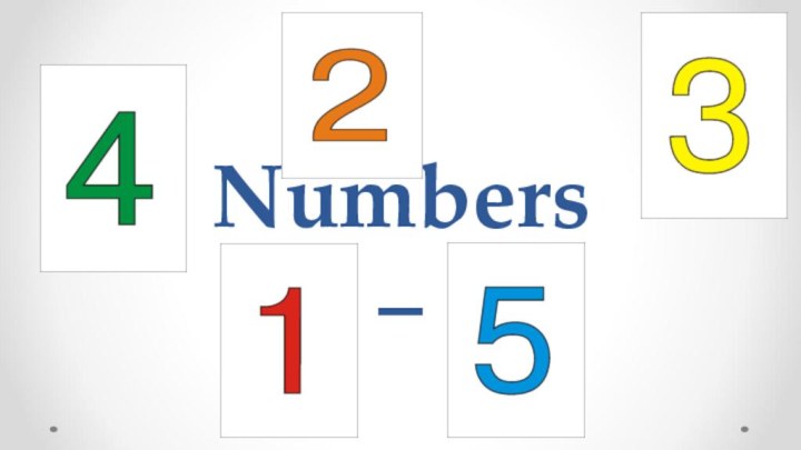 Numbers 1 – 5