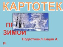 Картотека Прогулки зимой картотека (подготовительная группа) по теме