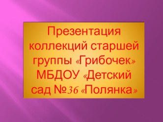 Презентация коллекций. презентация к уроку по окружающему миру (старшая группа)