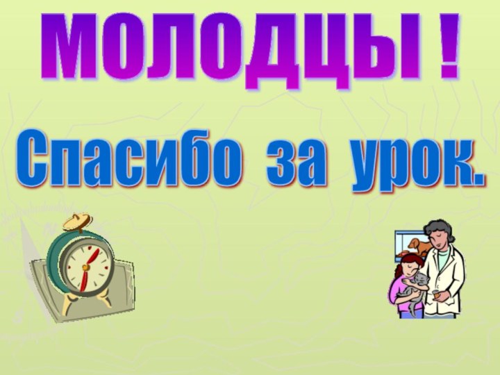 МОЛОДЦЫ !Спасибо за урок.