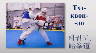 Тхэквондо введение в курс презентация к уроку (1 класс)