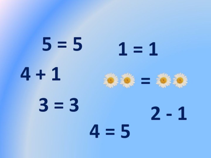 5 = 53 = 31 = 14 + 1=2 - 14 = 5