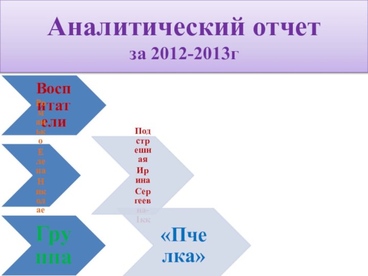 Аналитический отчет за 2012-2013г