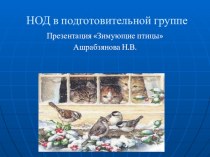 НОД в подготовительной группе с ИКТ Зимующие птицы план-конспект занятия по окружающему миру (подготовительная группа)