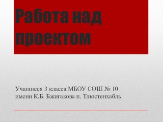 Участники Великой Отечественной войны – жители п. Тлюстенхабль проект (3 класс)