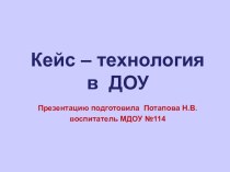 Презентация Использование кейс-технологий в ДОУ презентация