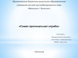 Оформление участка ДОУ совместно с родителями воспитанников проект (младшая группа)