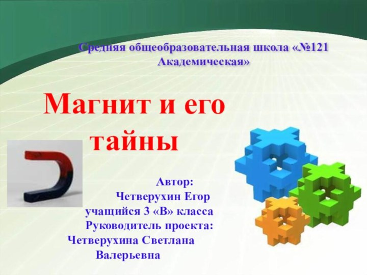 Средняя общеобразовательная школа «№121 Академическая»Магнит и его  тайны