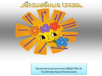 презентация Волшебные слова презентация к занятию по развитию речи (старшая группа)