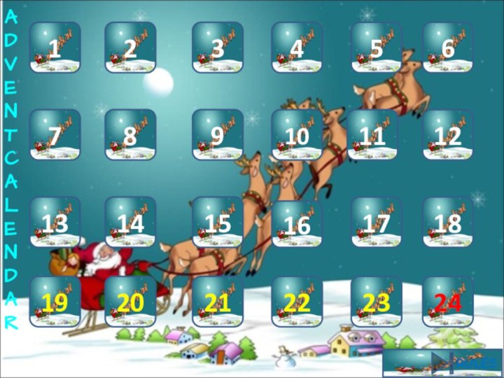 166192181179231415815133211712104202224RULESADVENT CALENDAR