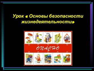 Урок  Основы безопасности жизнедеятельности план-конспект урока по обж