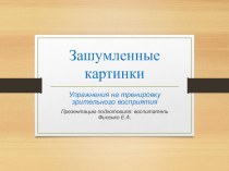 Презентация Зашумлённые картинки презентация к уроку (старшая группа)