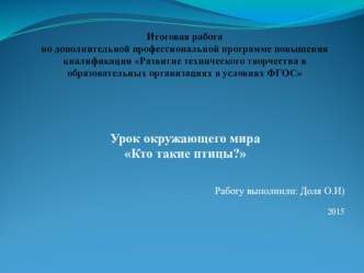 В семье друзей пернатых презентация к уроку по окружающему миру (1 класс)